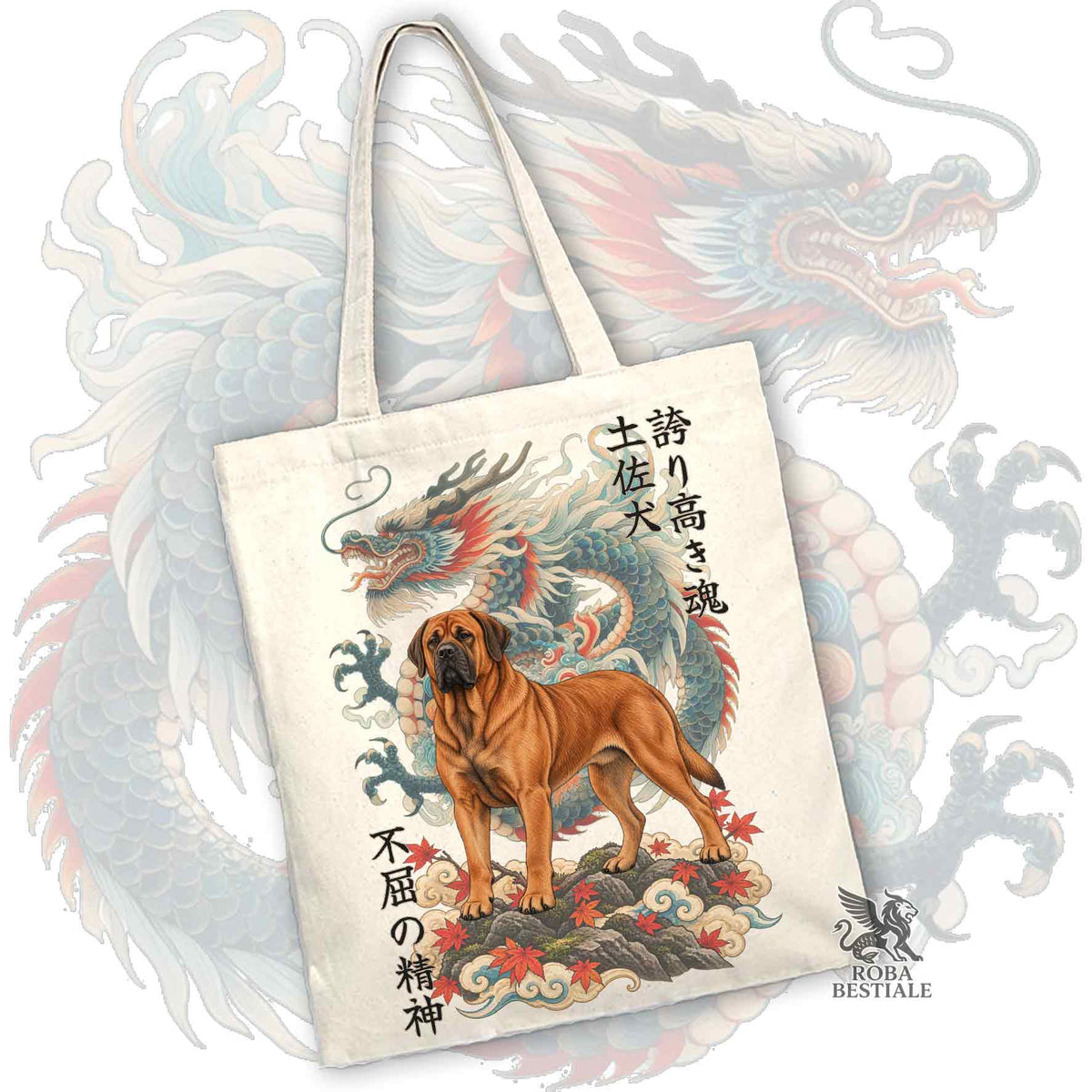 Tote Bag TOSA INU Fulvo - Collezione Dragon