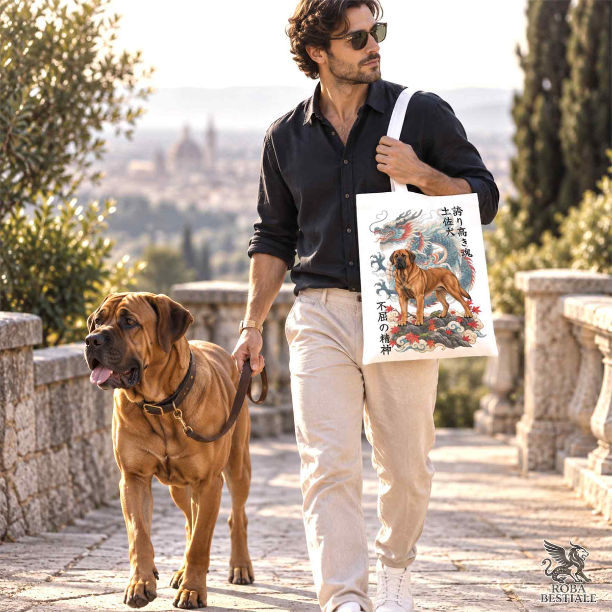 Tote Bag TOSA INU Fulvo - Collezione Dragon
