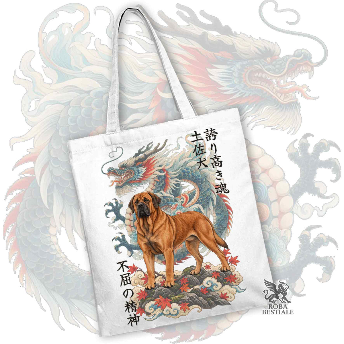 Tote Bag TOSA INU Fulvo - Collezione Dragon