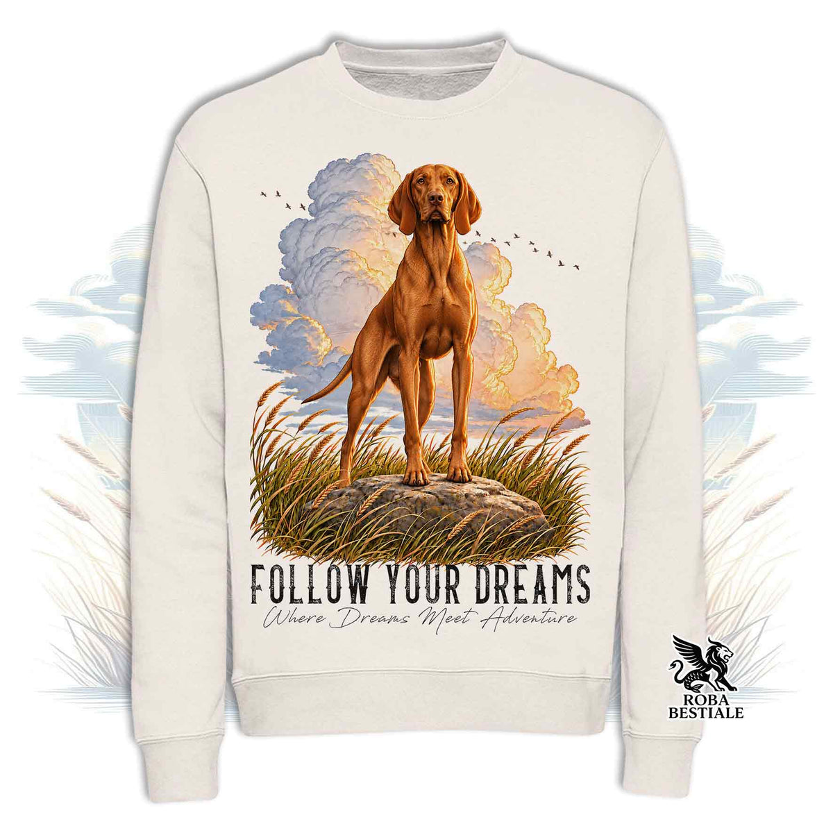 Felpa VIZSLA - Bracco Ungherese a pelo corto - Girocollo - Collezione Dream