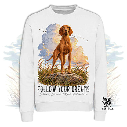 Felpa VIZSLA - Bracco Ungherese a pelo corto - Girocollo - Collezione Dream