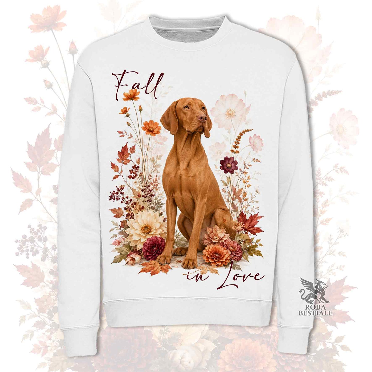Felpa VIZSLA - Bracco Ungherese a pelo corto - Girocollo - Collezione Fall...in Love