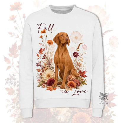 Felpa VIZSLA - Bracco Ungherese a pelo corto - Girocollo - Collezione Fall...in Love