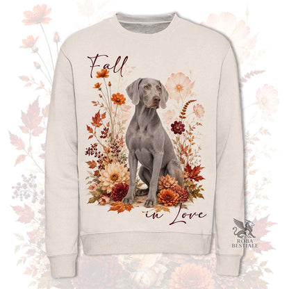 Felpa WEIMARANER Grigio Argento - Girocollo - Collezione Fall...in Love
