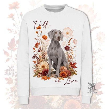 Felpa WEIMARANER Grigio Argento - Girocollo - Collezione Fall...in Love