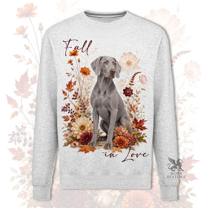 Felpa WEIMARANER Grigio Argento - Girocollo - Collezione Fall...in Love