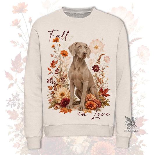 Felpa WEIMARANER Grigio Capriolo - Girocollo - Collezione Fall...in Love