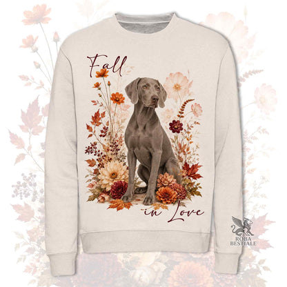 Felpa WEIMARANER Grigio Topo - Girocollo - Collezione Fall...in Love