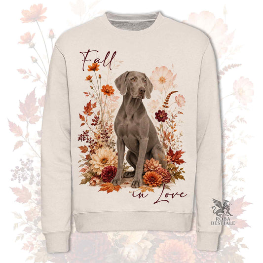 Felpa WEIMARANER Grigio Topo - Girocollo - Collezione Fall...in Love