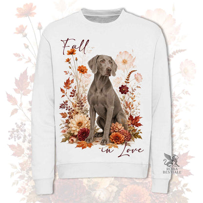 Felpa WEIMARANER Grigio Topo - Girocollo - Collezione Fall...in Love