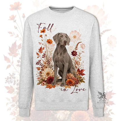 Felpa WEIMARANER Grigio Topo - Girocollo - Collezione Fall...in Love