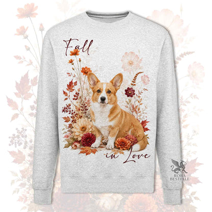 Felpa WELSH CORGI CARDIGAN Fulvo - Girocollo - Collezione Fall...in Love