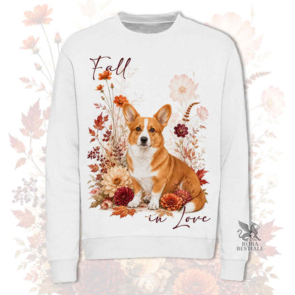 Felpa WELSH CORGI CARDIGAN Rosso - Girocollo - Collezione Fall...in Love