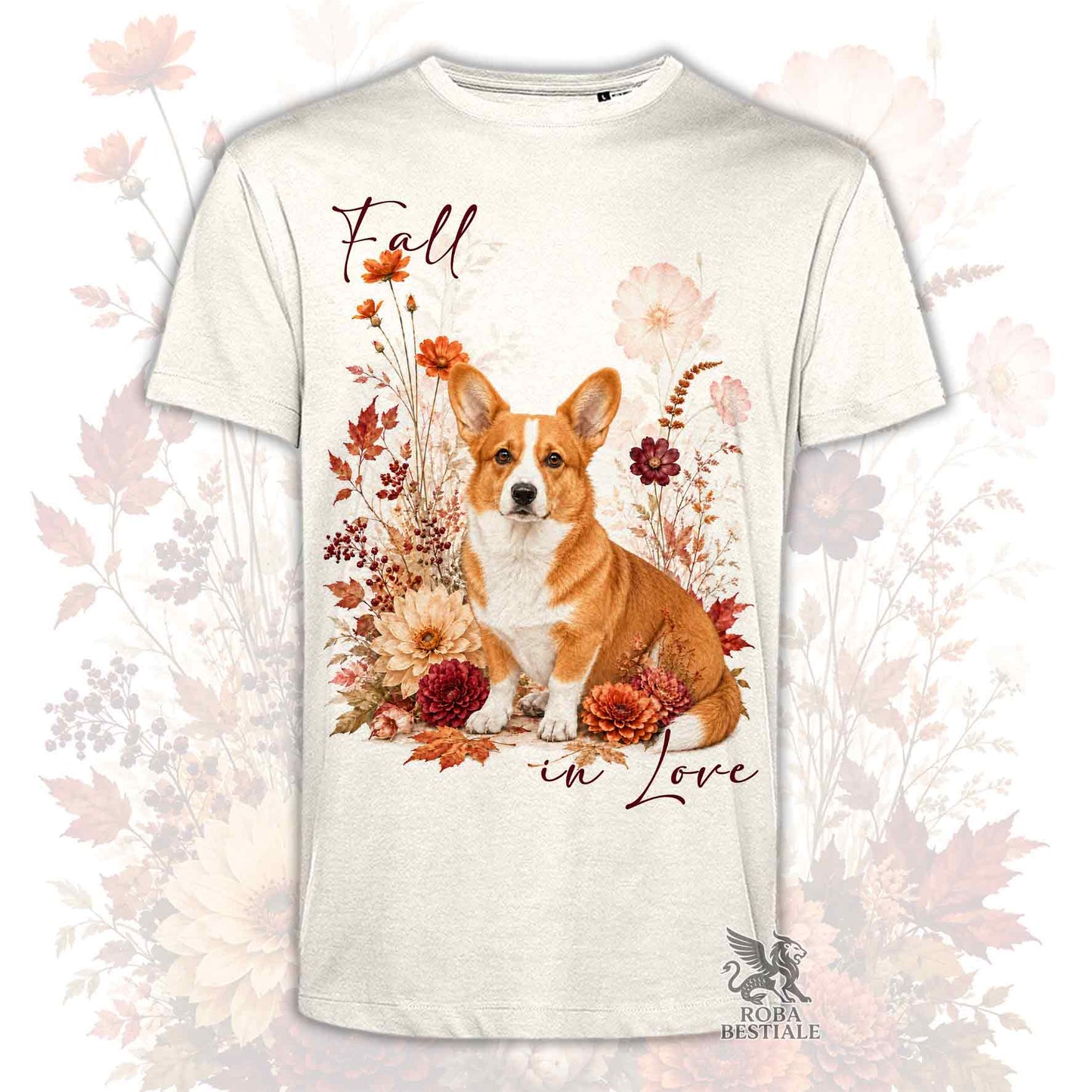 T-Shirt WELSH CORGI CARDIGAN Rosso - Collezione Fall...in Love