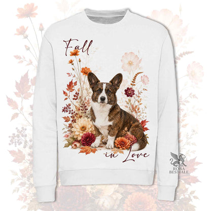 Felpa WELSH CORGI CARDIGAN Tigrato - Girocollo - Collezione Fall...in Love