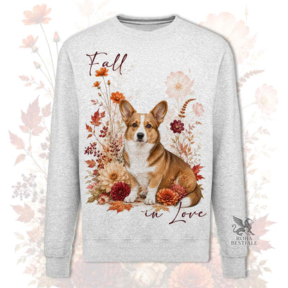 Felpa WELSH CORGI CARDIGAN Zibellino - Girocollo - Collezione Fall...in Love