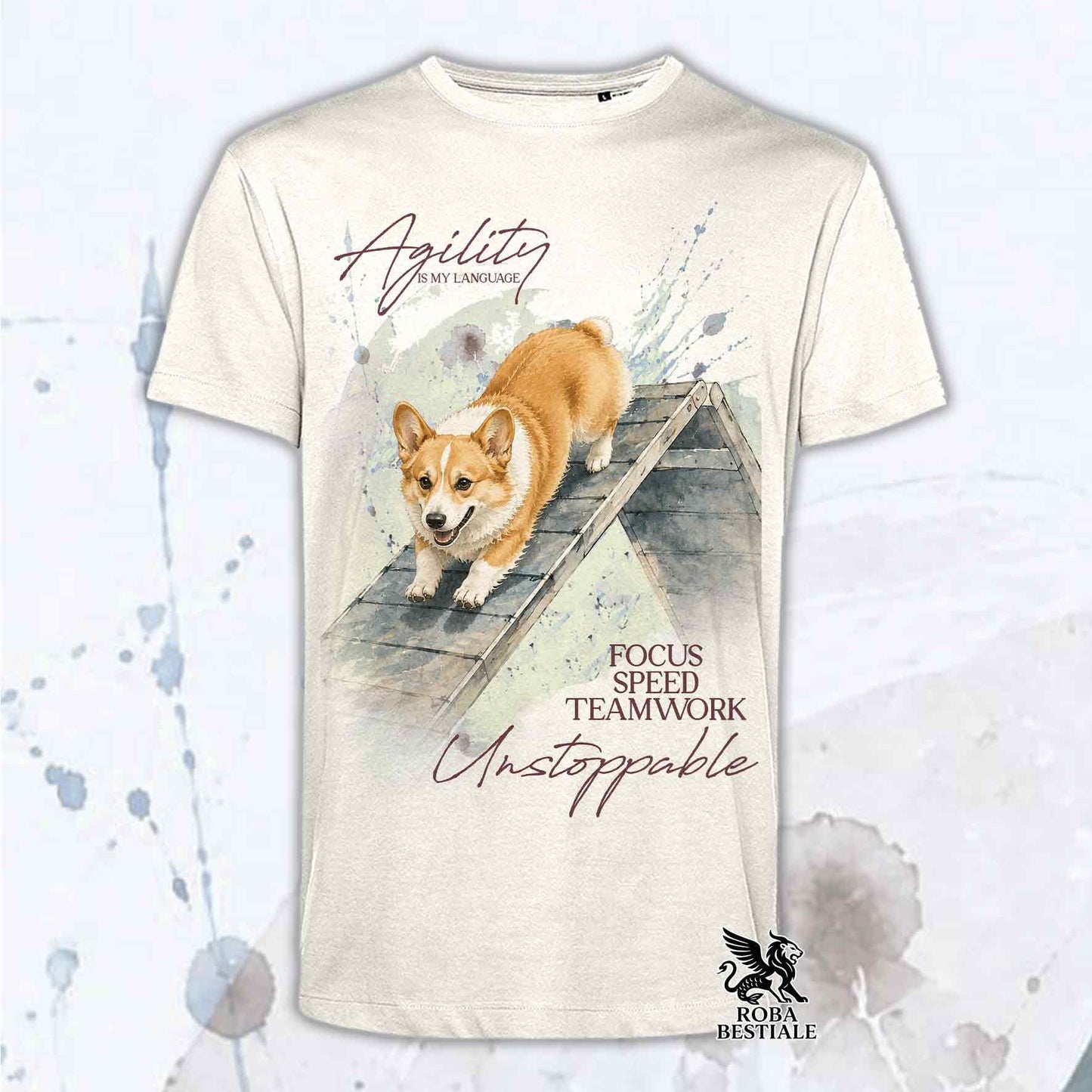 T-Shirt WELSH CORGI PEMBROKE Fulvo - Collezione A-Frame Agility