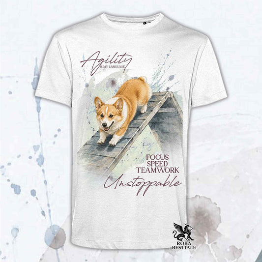 T-Shirt WELSH CORGI PEMBROKE Fulvo - Collezione A-Frame Agility