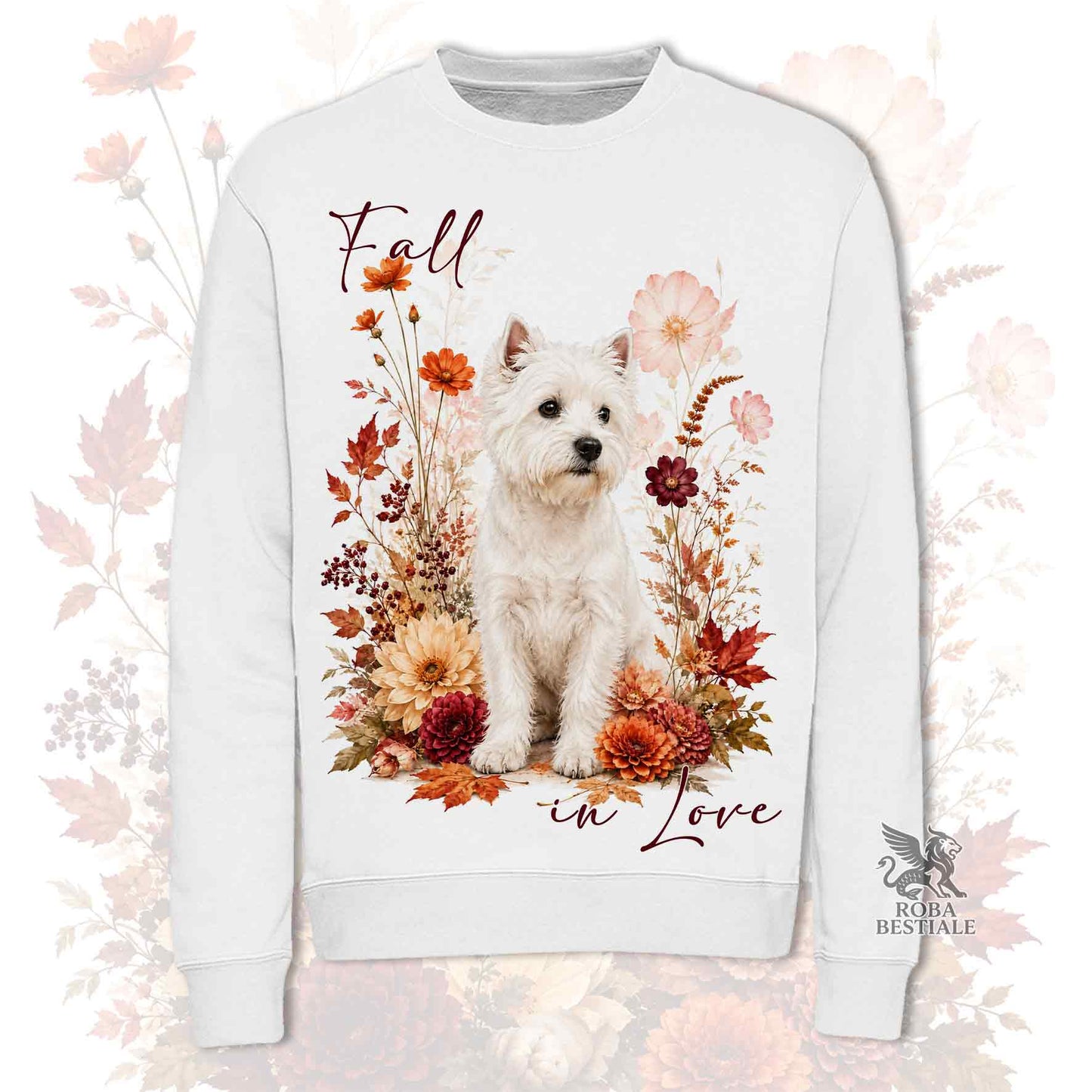 Felpa WEST HIGHLAND WHITE TERRIER - Girocollo - Collezione Fall...in Love