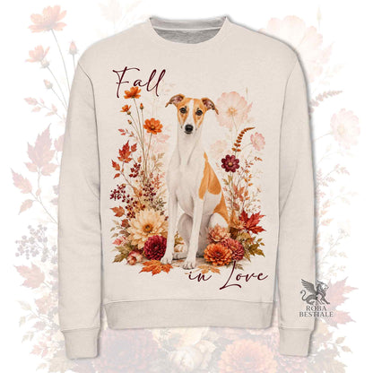 Felpa WHIPPET Bianco Fulvo - Girocollo - Collezione Fall...in Love