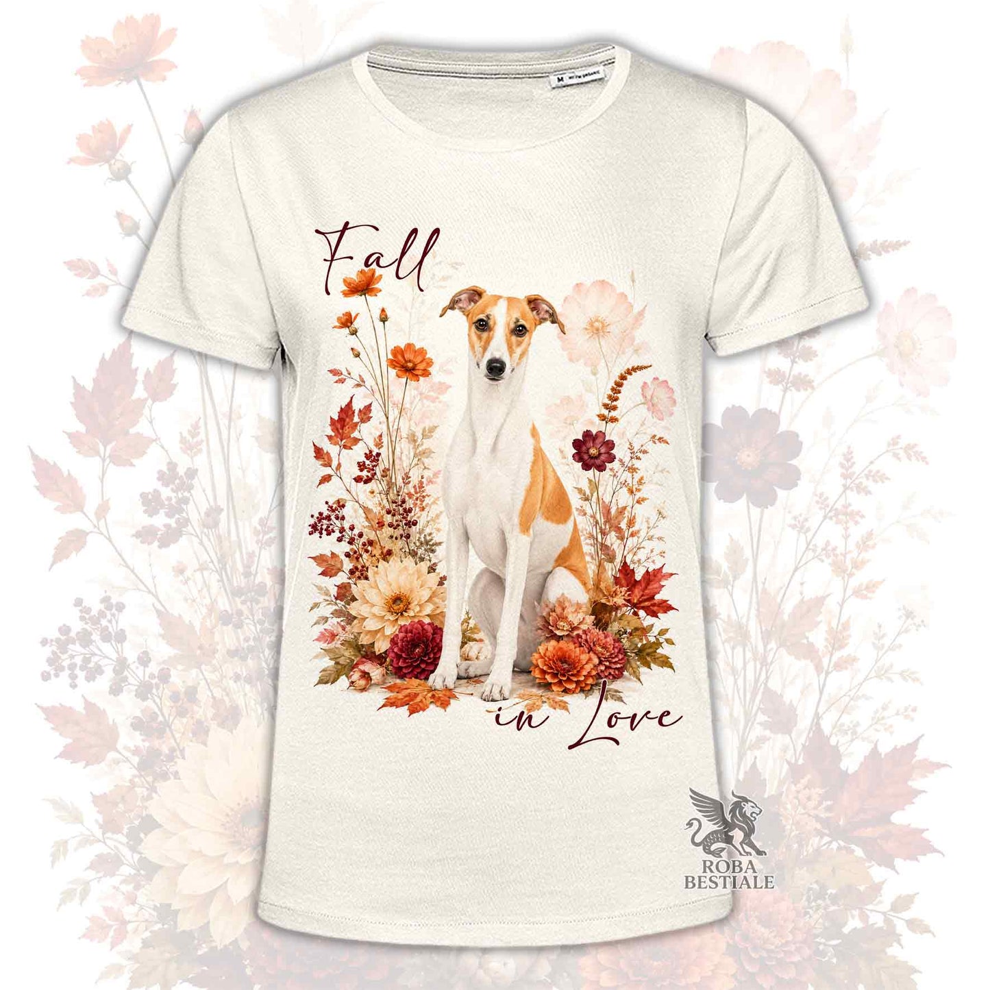 T-Shirt WHIPPET Bianco Fulvo - Collezione Fall...in Love