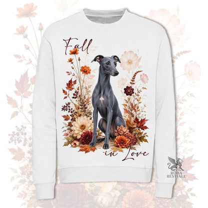 Felpa WHIPPET Blue - Girocollo - Collezione Fall...in Love
