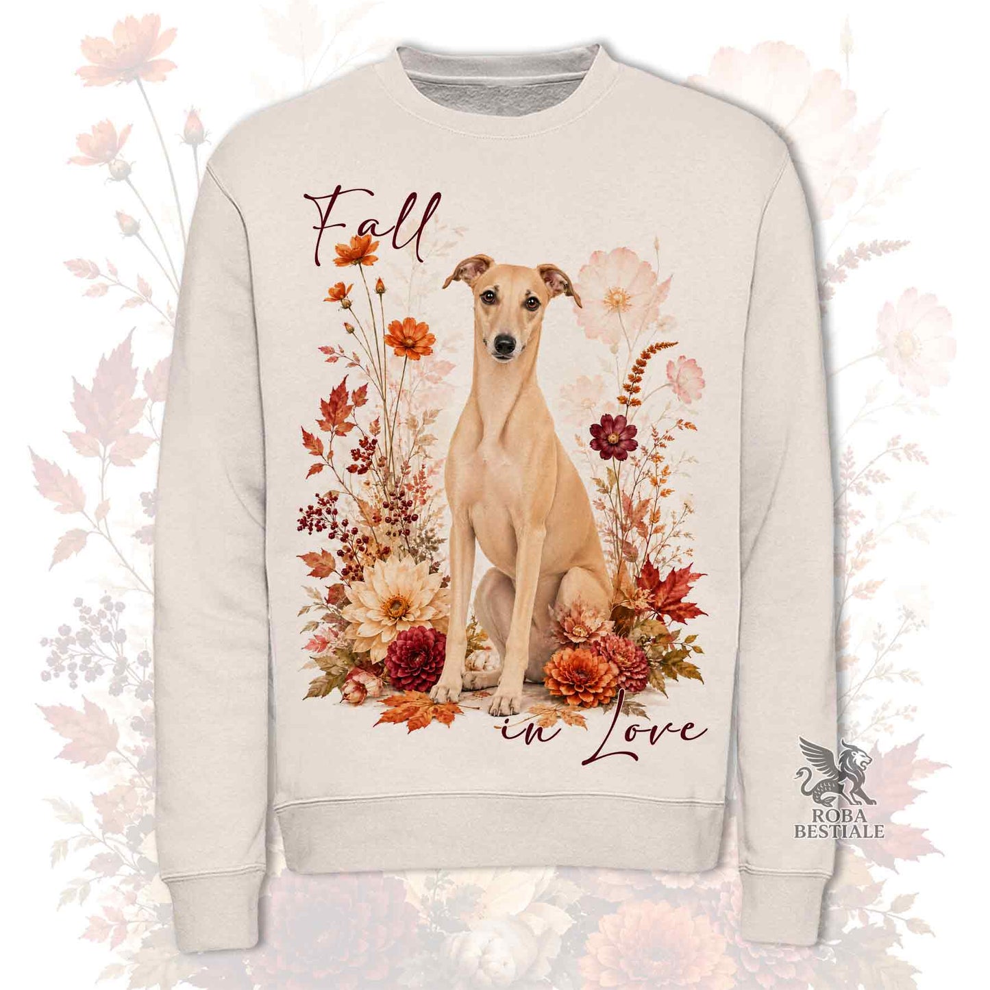 Felpa WHIPPET Fulvo - Girocollo - Collezione Fall...in Love
