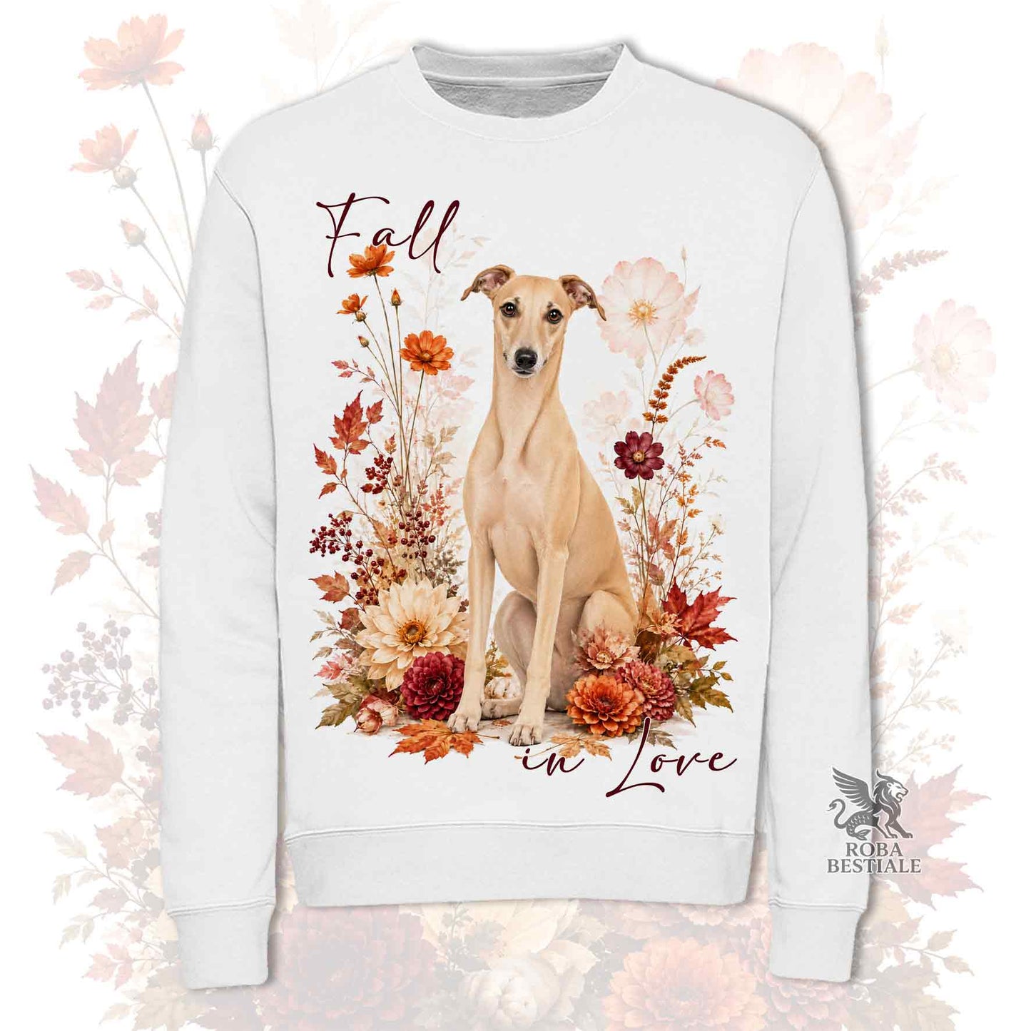 Felpa WHIPPET Fulvo - Girocollo - Collezione Fall...in Love