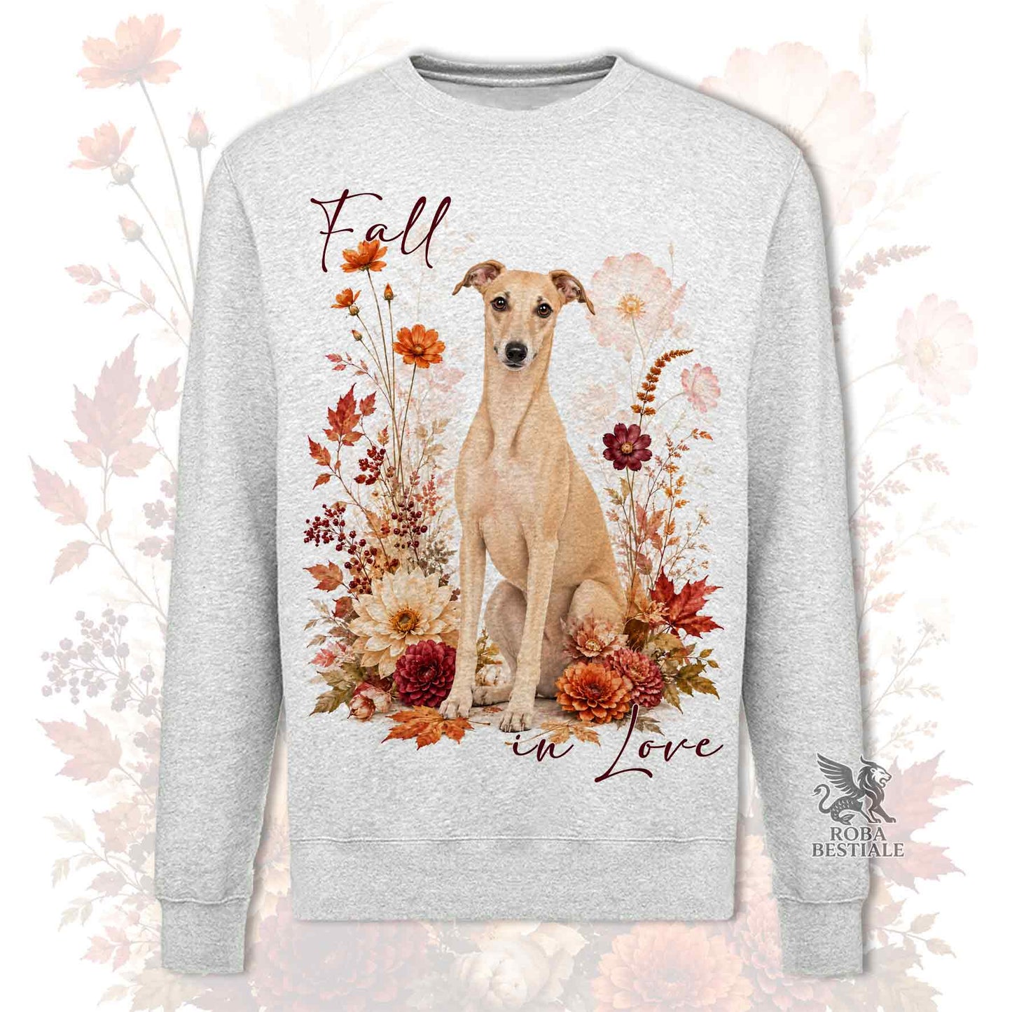 Felpa WHIPPET Fulvo - Girocollo - Collezione Fall...in Love