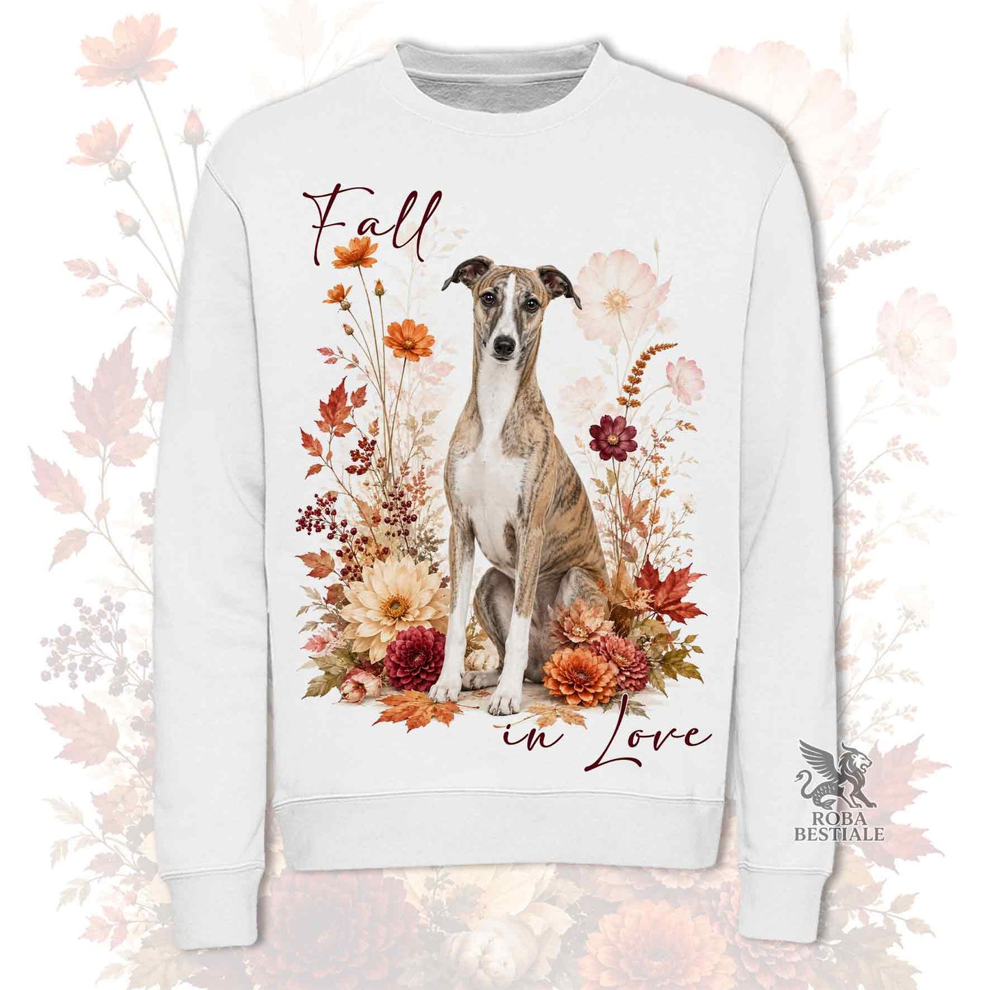 Felpa WHIPPET Tigrato - Girocollo - Collezione Fall...in Love
